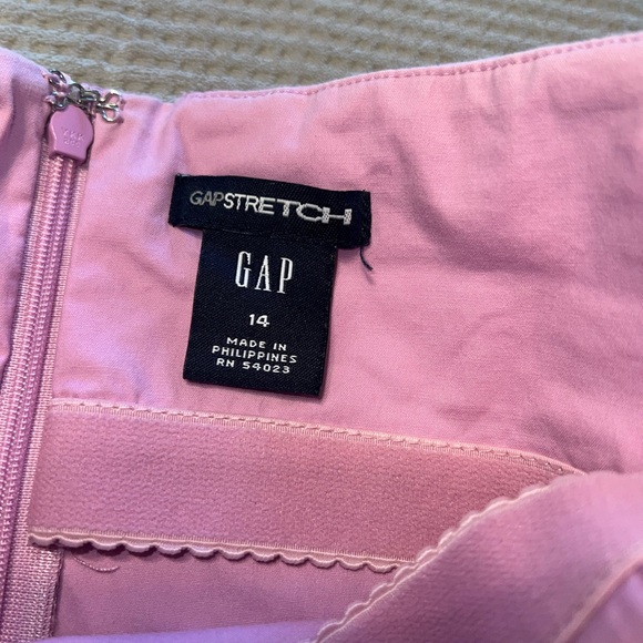 GAP Strapless Pink A-Line Dress | Size 14 | Stretch Cotton Sundress - Picture 4 of 8